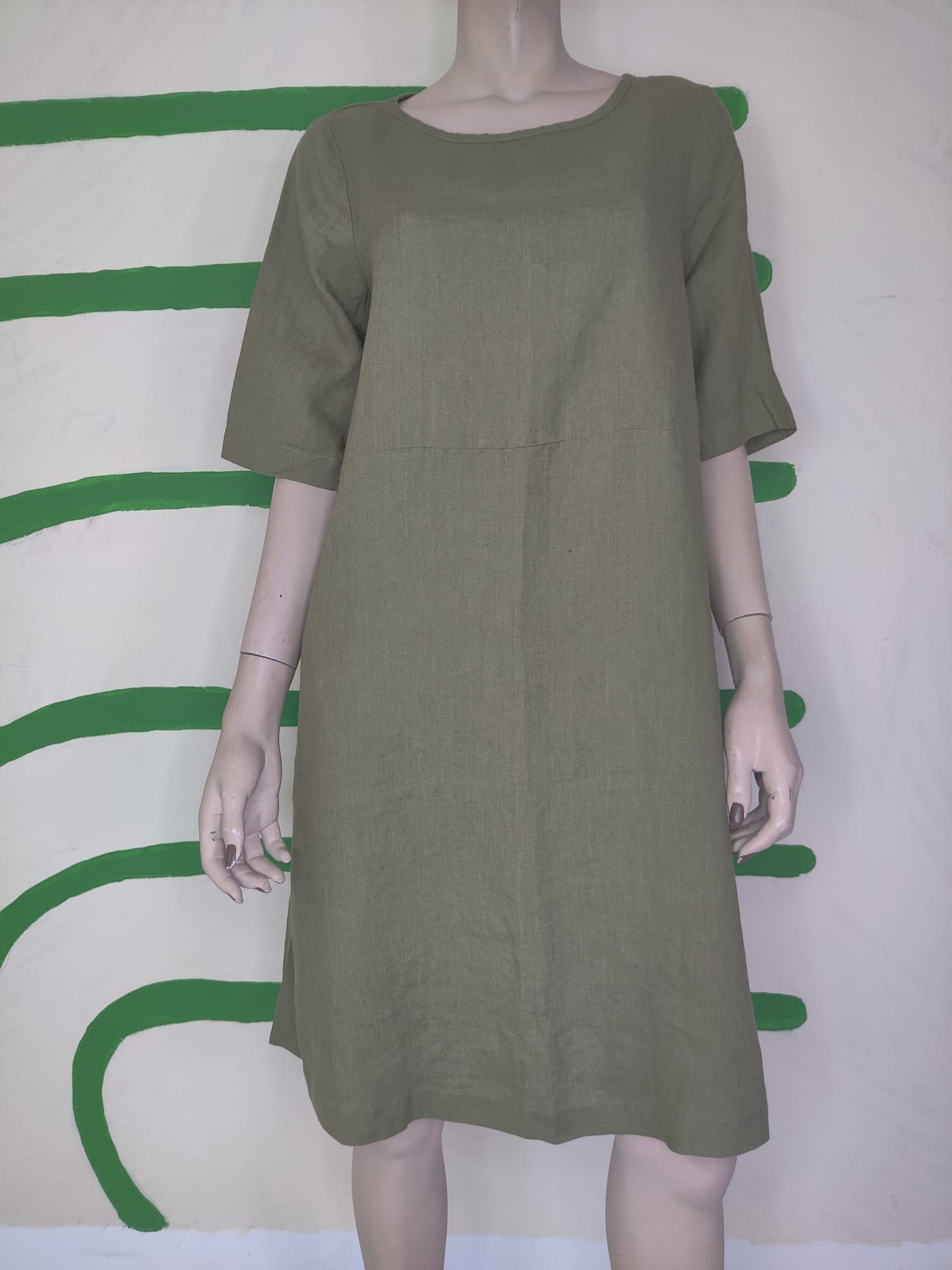 Rosemary Green Simple Dress