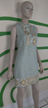 Load image into Gallery viewer, Grecian Green Short Embroidery Dress
