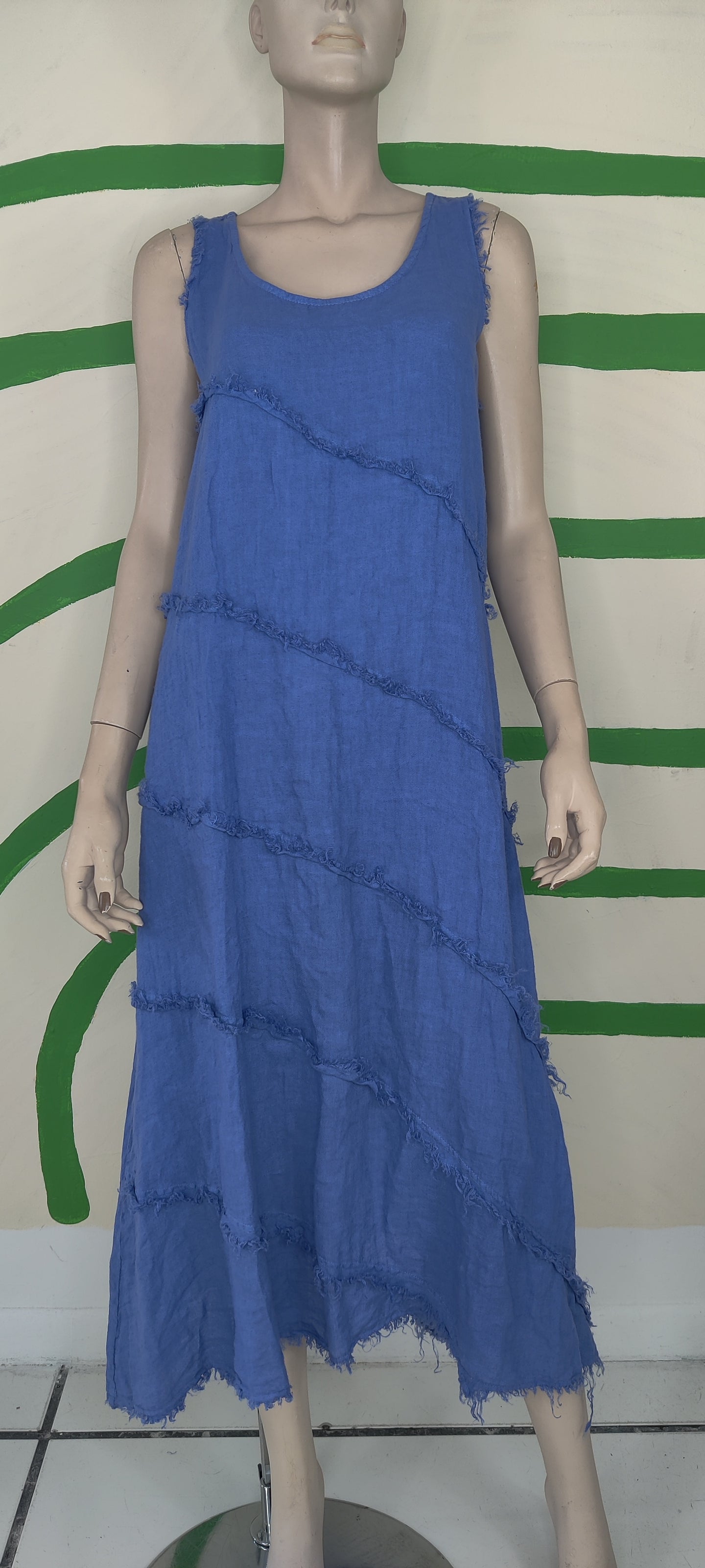 Blue OS Linen Dress
