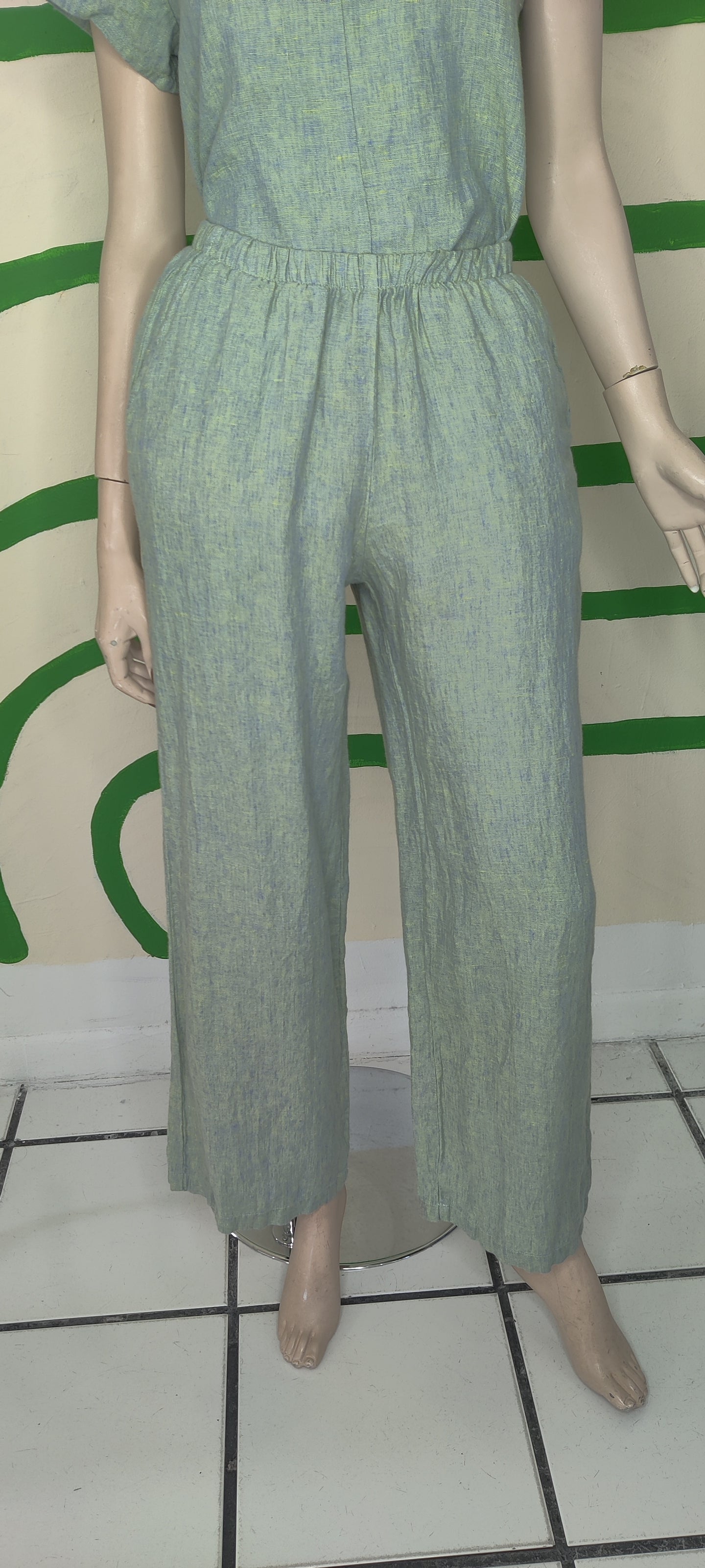 Grassy Green Flowing Pant