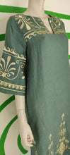 Load image into Gallery viewer, Green/Gold Embroidery Dress
