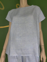 Load image into Gallery viewer, Ravello Gingham Blue Tee
