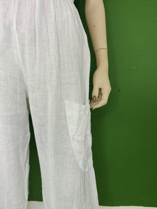 White Side Pocket Pant