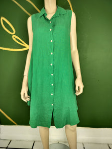 Green Embroidery Shirt Dress