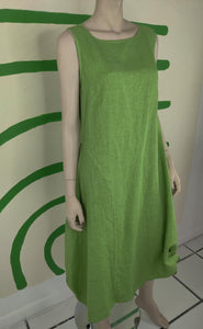 Avocado Green Sleeveless Dress Curve
