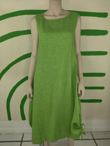 Avocado Green Sleeveless Dress Curve