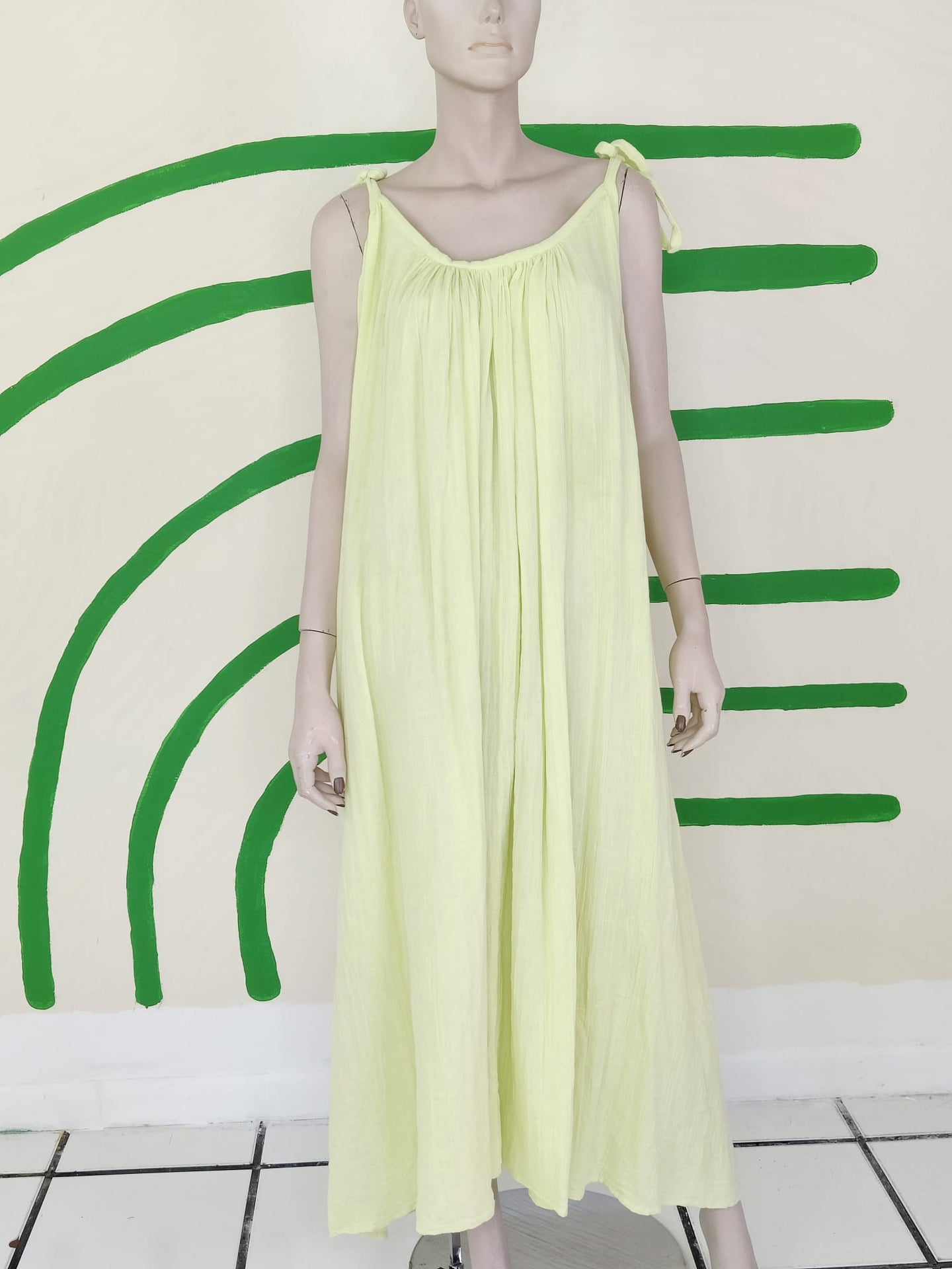 Lime Cotton Coverup