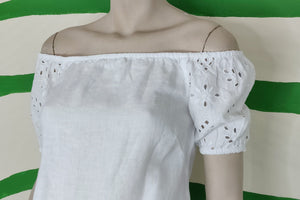 White Lace Sleeve Shirt