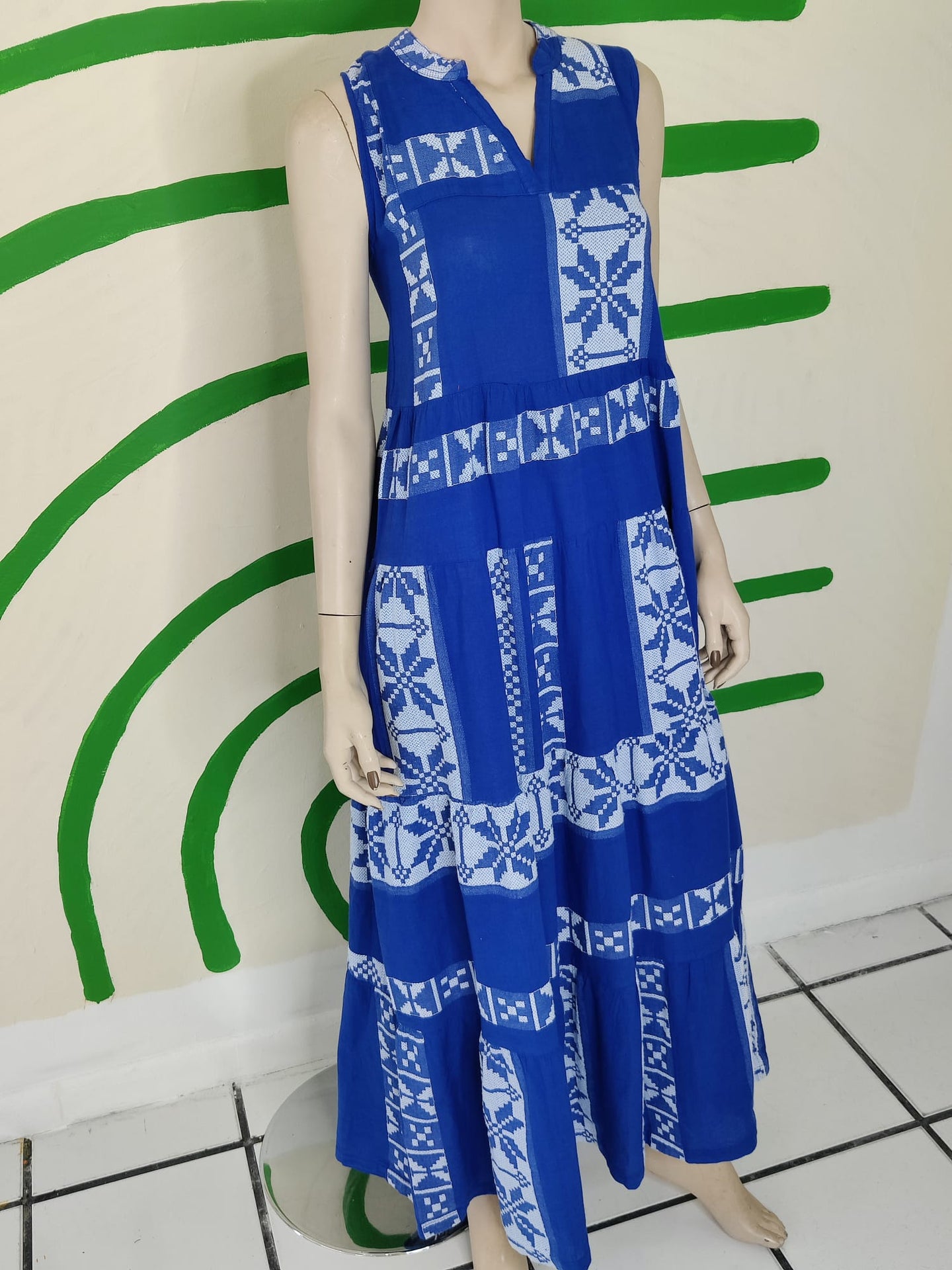Blue Lapis Embroidery Dress