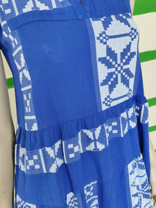 Blue Lapis Embroidery Dress